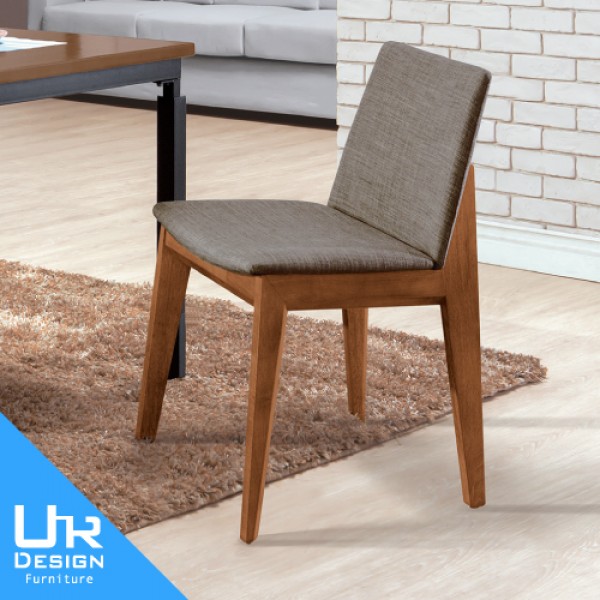 伊諾克淺胡桃灰布餐椅(26I20/A525-03)