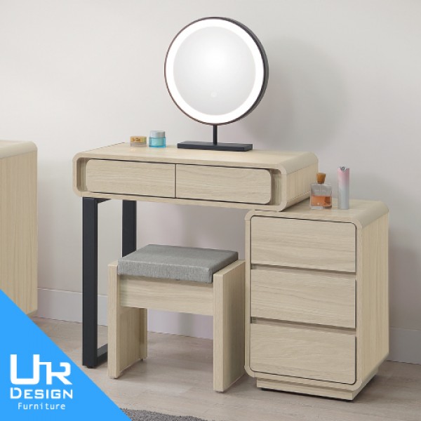 克利奧2.7尺圓鏡伸縮鏡台(含椅)(26I20/A47-02)