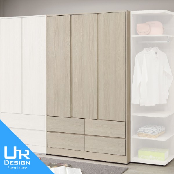 克利奧4×7尺雙暗抽衣櫥(26I20/A52-03)