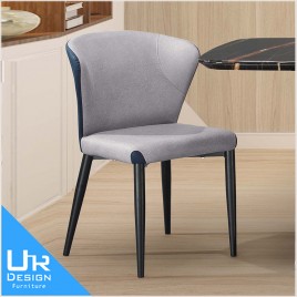 北歐工業風奧斯維淺灰色布面餐椅(22I20/A443-02)