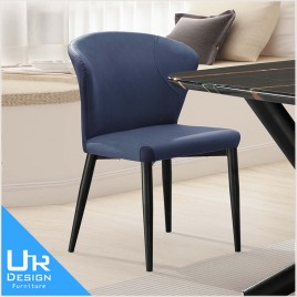 北歐工業風奧斯維藍灰色布面餐椅(22I20/A443-04)
