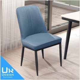 北歐工業風杰西藍皮餐椅(24I20/A498-05)