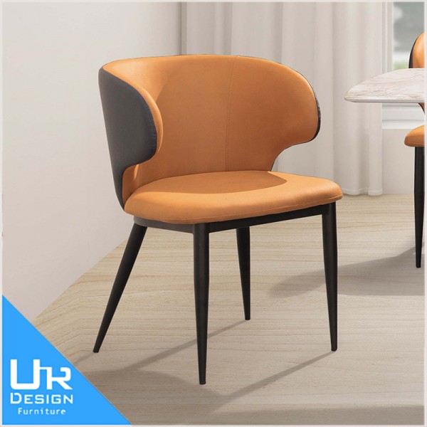 北歐工業風索尼亞橘色餐椅(24I20/A478-03)