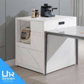 卡洛那2.7×2.7尺白石紋桌邊櫃(26I20/A412-01)