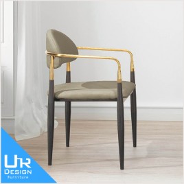 古典奢華風克萊德米黃色扶手椅(22I20/A241-01)