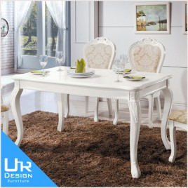 古典奢華風奧琳娜白色法式餐桌(24I20/A520-02)