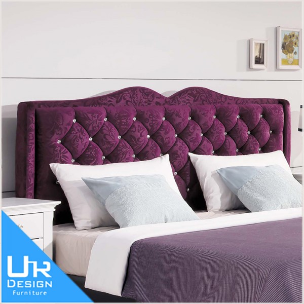 古典奢華風奧莉薇5尺紫色絨布床頭片(23I20/B158-07)