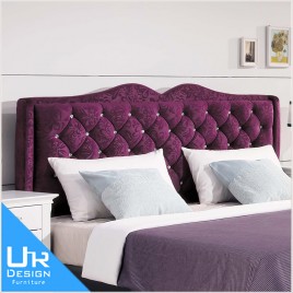 古典奢華風奧莉薇6尺紫色絨布床頭片(22I20/A144-08)