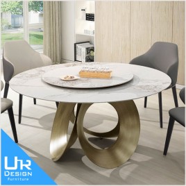 古典奢華風艾羅斯4.3尺岩板圓餐桌(24I20/A493-01)
