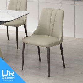 史密斯淺米灰皮餐椅(26I20/A482-03)