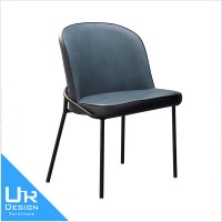 復古工業風勞倫斯綠色布面餐椅(25I20/B500-06)