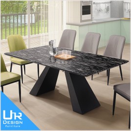 復古工業風格雷6尺石面餐桌(24I20/A482-03)