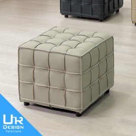 方塊灰色牛皮椅凳(26I20/A225-03)