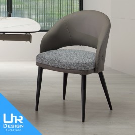 梅莉達深灰皮布餐椅(26I20/A466-03)