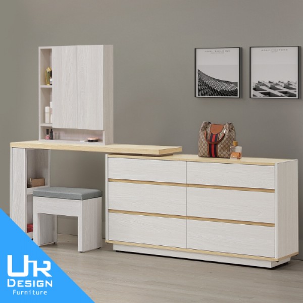 泰勒4.4尺功能伸縮鏡台(含椅)(26I20/A69-09)