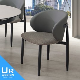 洛芙亞灰皮布餐椅(26I20/A481-06)
