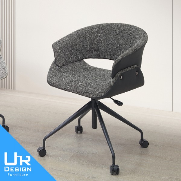 溫莎深灰布升降書桌椅(26I20/A543-12)