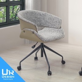 溫莎淺灰布升降書桌椅(26I20/A543-11)