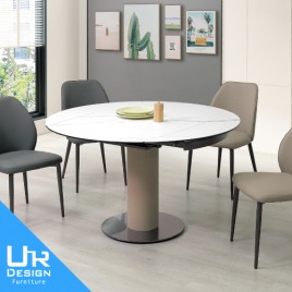 珊卓4尺複合陶板伸縮圓餐桌(26I20/A480-04)