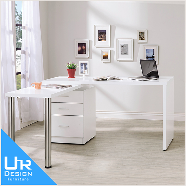現代風艾美白色4.8尺旋轉功能桌(24I20/A563-01)