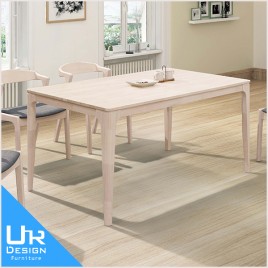 簡約北歐風馬庫斯洗白5尺全實木餐桌(24I20/A501-01)