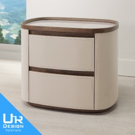 維克托馬鞍皮岩板床頭櫃(26I20/A26-02) 維克托馬鞍皮岩板床頭櫃(26I20/A26-02)