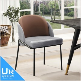 美式工業風伊諾克駝色背布面餐椅(24I20/A486-02)