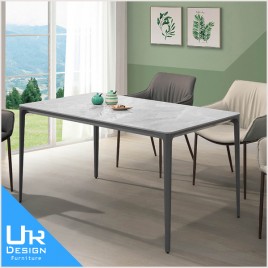 美式工業風布蘭特4.6尺岩板圓角餐桌(24I20/A468-04)