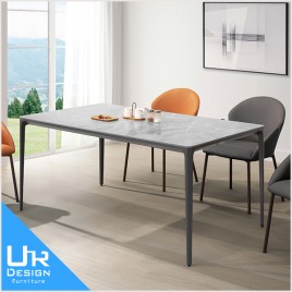 美式工業風布蘭特5.3尺岩板圓角餐桌(24I20/A467-01)