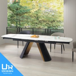 英格麗8.6尺複合陶板伸縮餐桌(26I20/A464-01)