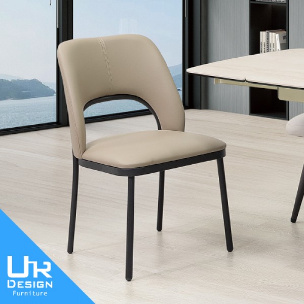 范德爾淺色皮餐椅(26I20/A480-02)