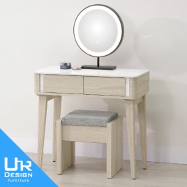 華格納2.7尺岩板圓鏡鏡台(含椅)(26I20/A36-01)