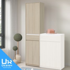 華格納2×8尺吊衣桿高鞋櫃(26I20/A394-01)