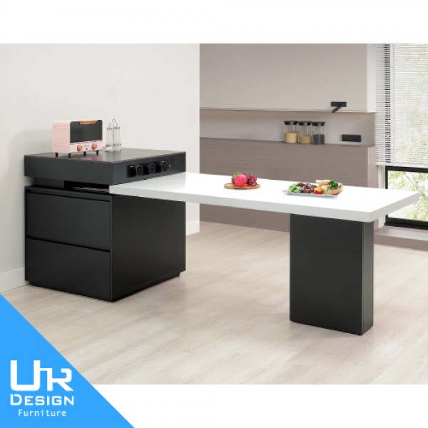 萊斯6.8尺岩板伸縮島台桌(26I20/A410-01)