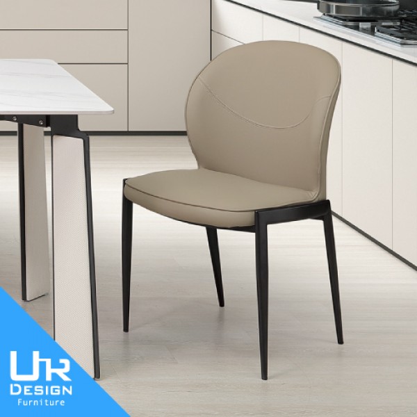貝拉淺色皮餐椅(26I20/A479-03)