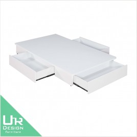 現代風白色3.5尺置物床底(23JX/383-4)