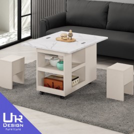 佩洛斯1.3尺仿石面旋轉小茶几(26Z40/2404-2)