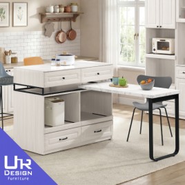 克里斯4尺岩板中島型多功能餐桌櫃(26Z40/2824-1)