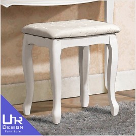 古典奢華風白色化妝椅(24Z40/256-1)