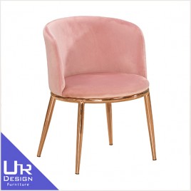 古典奢華風羅蘭粉色布餐椅(五金腳)(22Z40/582-13)