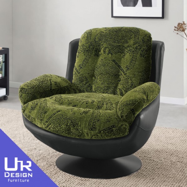 嘉爾斯休閒綠色旋轉搖椅(26Z40/2712-2)