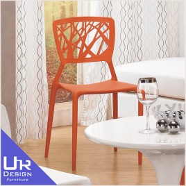 普普風珍尼絲橙色造型椅(23Z40/1078-13)