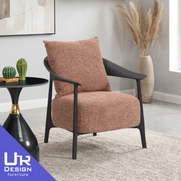 柏爾橘色布休閒椅(26Z40/2703-3)