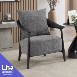 柏爾灰色布休閒椅(26Z40/2703-2)