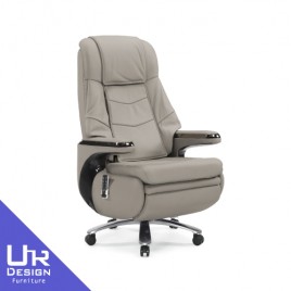 洛妮按摩灰白牛皮辦公椅(26Z40/2769-1)