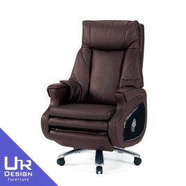 洛娜咖啡色牛皮辦公椅(26Z40/2772-2)