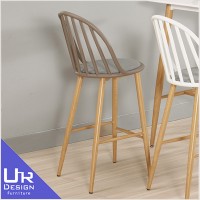 簡約北歐風伊蒂絲棕色中型吧椅(五金腳)(25Z40/1886-4)