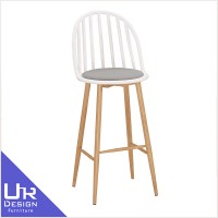 簡約北歐風伊蒂絲白色高吧椅(五金腳)(25Z40/1886-1)