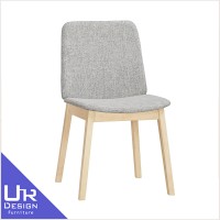 簡約北歐風哈密斯洗白色布面餐椅(25Z40/1869-7)