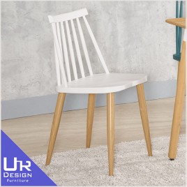 簡約北歐風艾美白色造型椅(五金腳)(22Z40/584-9)